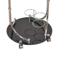 Wohnen Servierwagen|Teewagen*Design Servierwagen Basilico in Schwarz Chrom