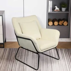 Wohnen Sessel & Hocker|Sessel*Design Sessel in Beige & Schwarz - Culagan