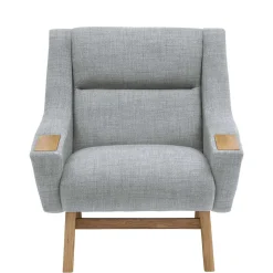 Wohnen Design Sessel in Hellgrau - Crutina