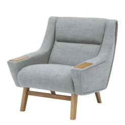 Wohnen Design Sessel in Hellgrau - Crutina