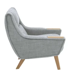 Wohnen Design Sessel in Hellgrau - Crutina