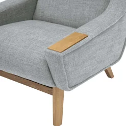 Wohnen Design Sessel in Hellgrau - Crutina