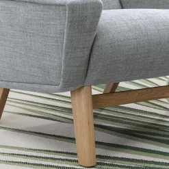 Wohnen Design Sessel in Hellgrau - Crutina