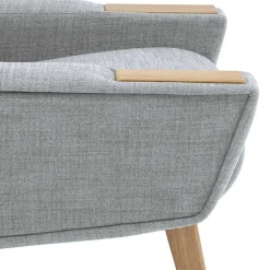 Wohnen Design Sessel in Hellgrau - Crutina