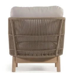 Wohnen Design Sessel Set aus Geflecht Kordel Beige - Kiranzo (2er Set)