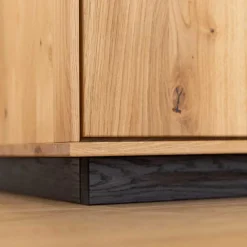 Wohnen Design Sideboard aus Eiche und Glas - Masicuri