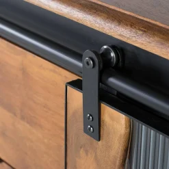 Wohnen Schwarze Möbel|Sideboards & Kommoden*Design Sideboard aus Mangoholz und Metall - Aglia