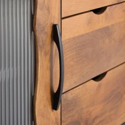 Wohnen Schwarze Möbel|Sideboards & Kommoden*Design Sideboard aus Mangoholz und Metall - Aglia