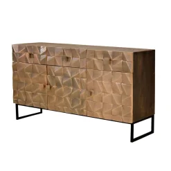 Wohnen Küchenschränke|Designermöbel*Design Sideboard in Bronze und Mango Natur - Bensez
