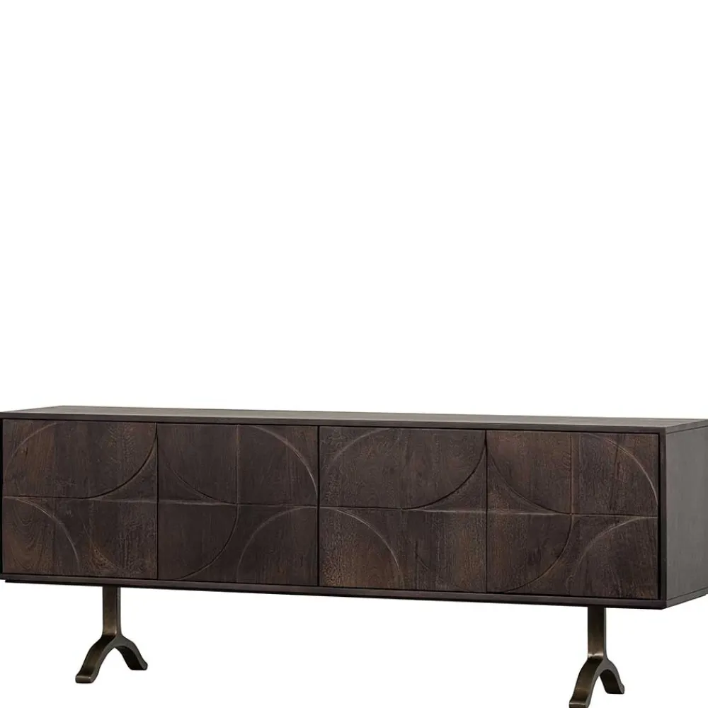 Wohnen Tv & Hifi-Möbel|Tv & Hifi-Möbel*Design Sideboard in Nussbaum aus Mango Holz - Pisino