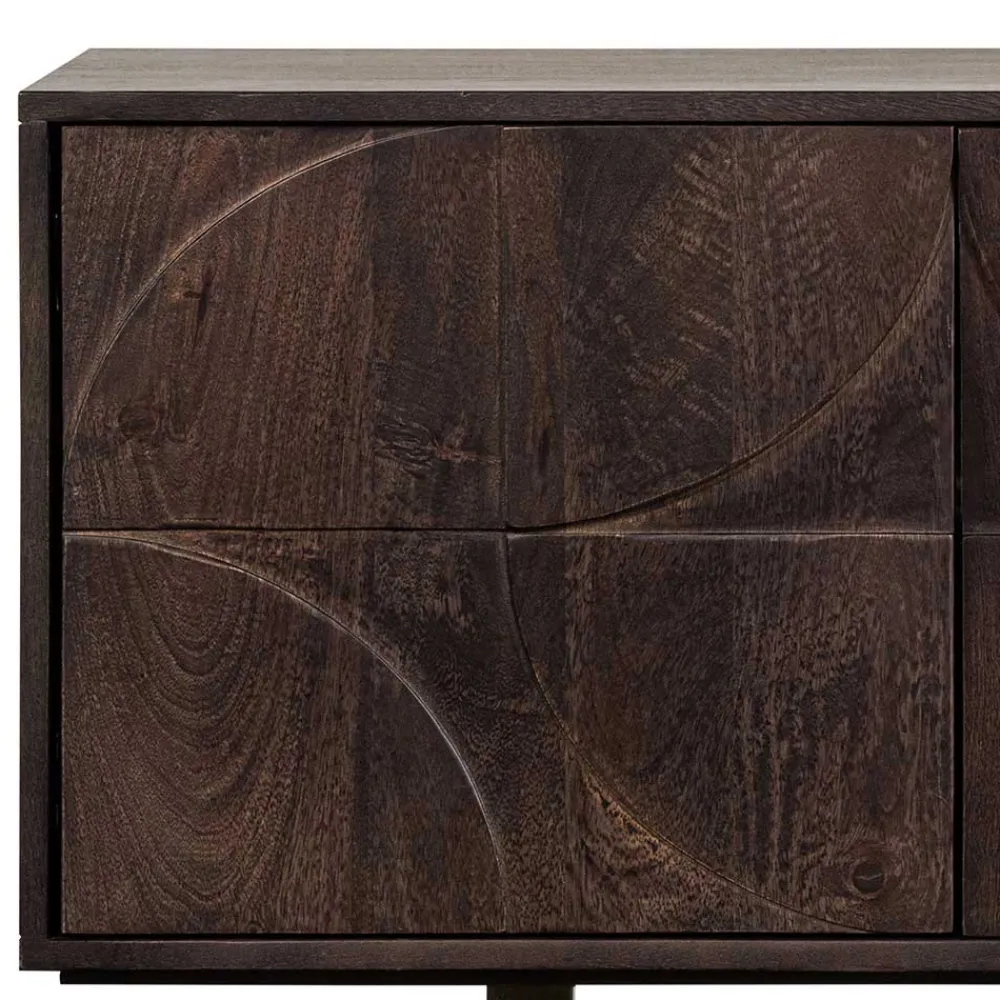 Wohnen Tv & Hifi-Möbel|Tv & Hifi-Möbel*Design Sideboard in Nussbaum aus Mango Holz - Pisino