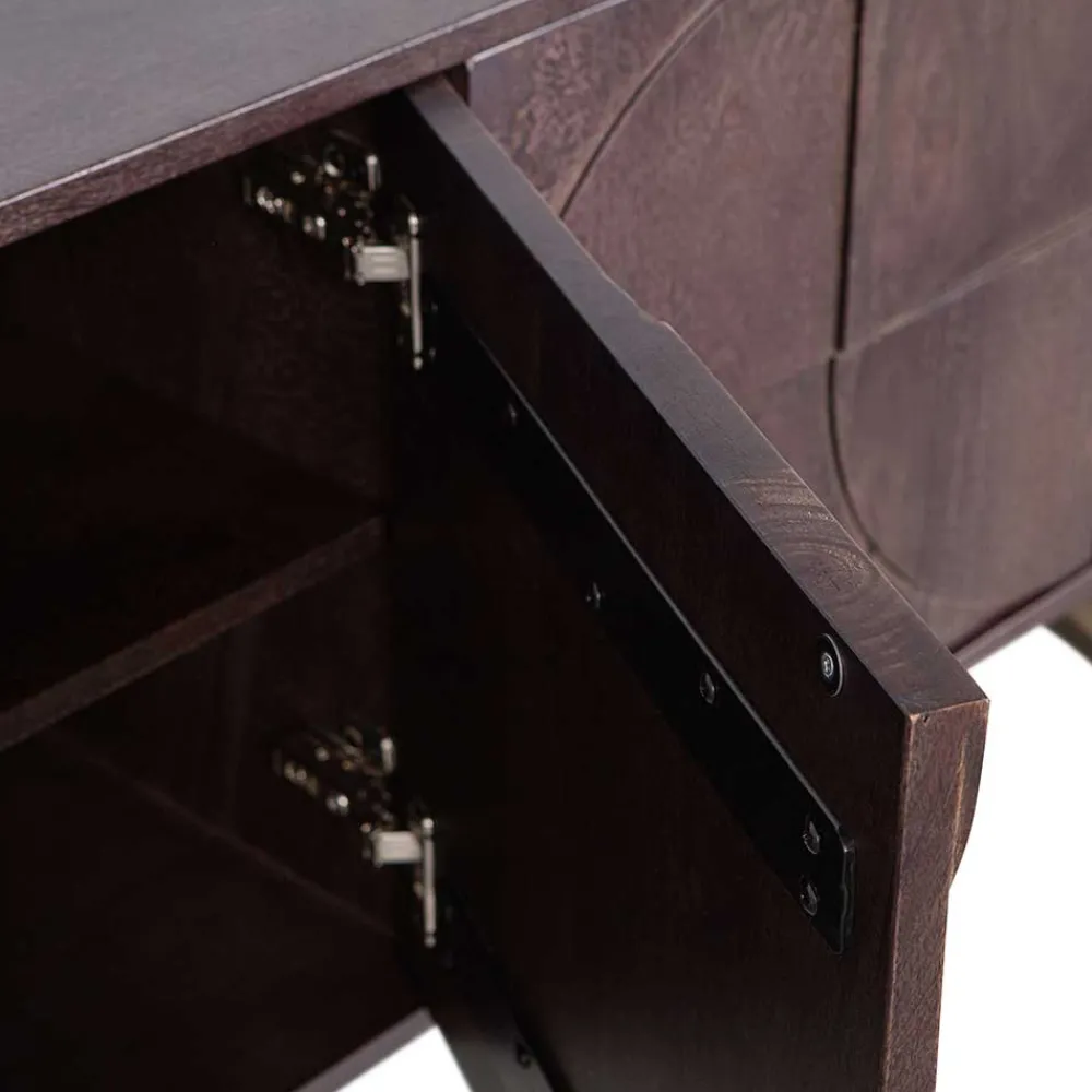 Wohnen Tv & Hifi-Möbel|Tv & Hifi-Möbel*Design Sideboard in Nussbaum aus Mango Holz - Pisino