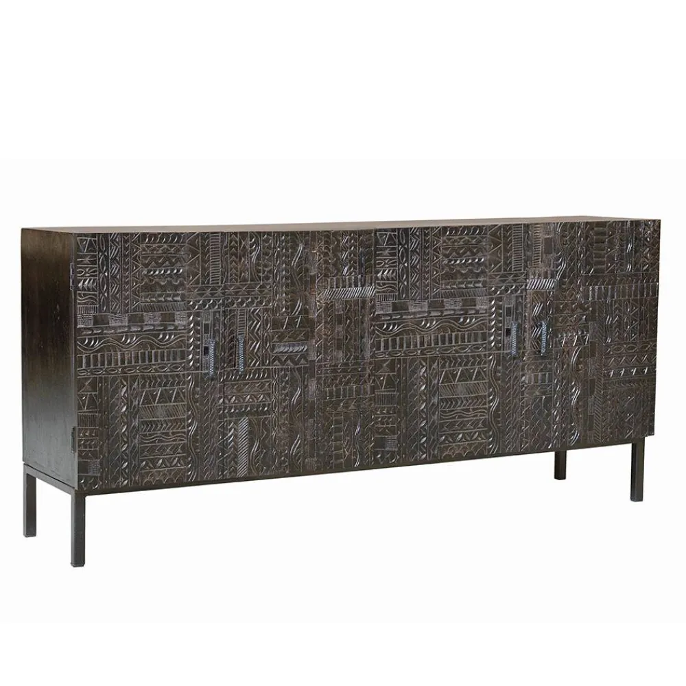 Wohnen Braune Möbel|Küchenschränke*Design Sideboard in Walnuss Braun - Solu