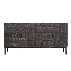 Wohnen Braune Möbel|Küchenschränke*Design Sideboard in Walnuss Braun - Solu