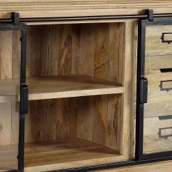 Wohnen Design Sideboard mit Glas Schiebetüren - Draschna