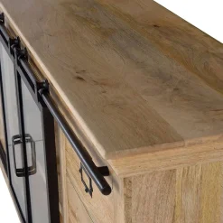 Wohnen Design Sideboard mit Glas Schiebetüren - Draschna