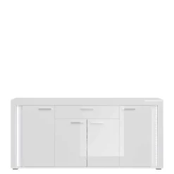 Wohnen Design Sideboard mit LED in Weiß Hochglanz - Gomata
