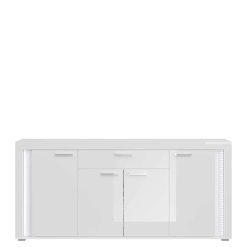 Wohnen Design Sideboard mit LED in Weiß Hochglanz - Gomata