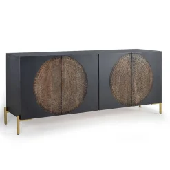 Wohnen Design Sideboard mit Mandala Schnitzerei - Synessa