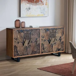 Wohnen Design Sideboard mit Schnitzerei und Lack - Marcel