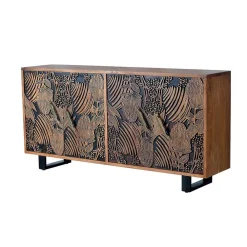 Wohnen Design Sideboard mit Schnitzerei und Lack - Marcel