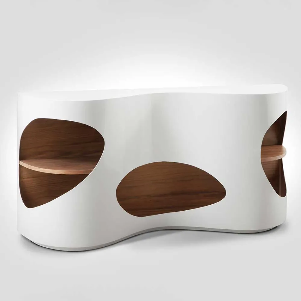 Wohnen Designermöbel*Design Sideboard Regal in Weiß Hochglanz - Scarula