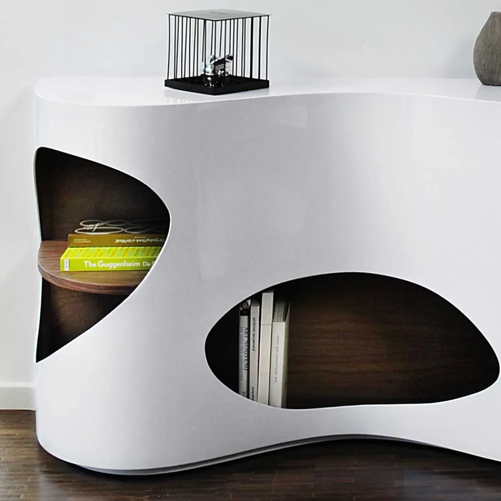 Wohnen Designermöbel*Design Sideboard Regal in Weiß Hochglanz - Scarula
