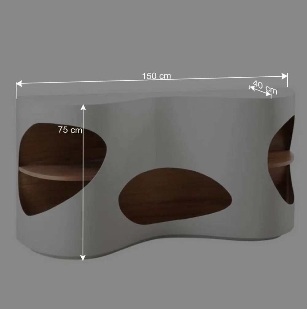 Wohnen Designermöbel*Design Sideboard Regal in Weiß Hochglanz - Scarula