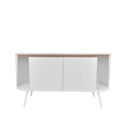 Wohnen Design Stahl Sideboard in Weiß - Yunike