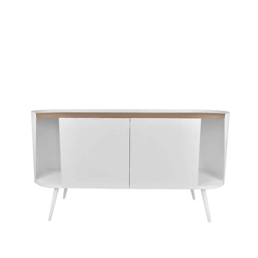Wohnen Design Stahl Sideboard in Weiß - Yunike