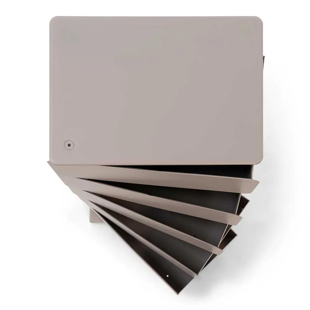 Wohnen Schuhschränke*Design Stahlkommode in Taupe - Gioja