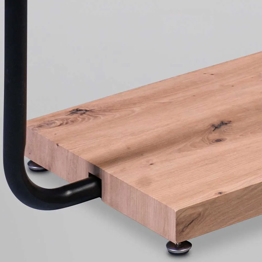 Wohnen Design Standgarderobe in Schwarz mit Wildeiche - Veneziana