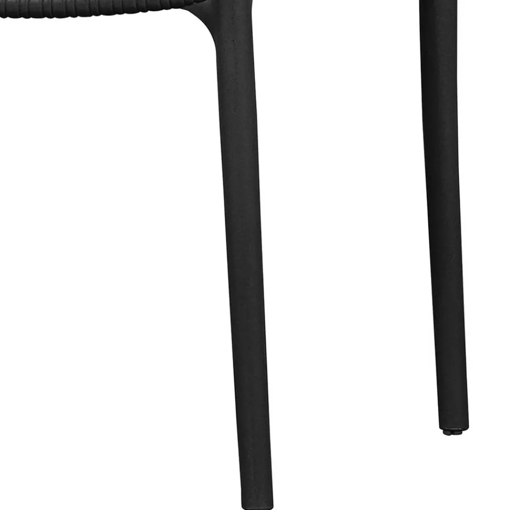 Wohnen Korbmöbel|Gartenstühle*Design Stapelstühle in Schwarz - Live (4er Set)