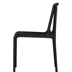 Wohnen Korbmöbel|Gartenstühle*Design Stapelstühle in Schwarz - Live (4er Set)