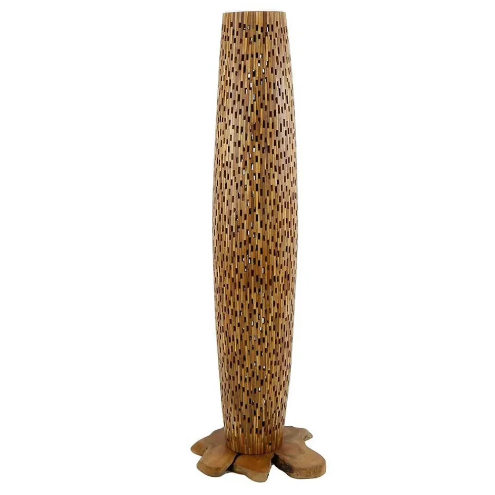 Wohnen Design Stehleuchte aus Teak Massivholz - Niridena