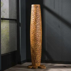 Wohnen Design Stehleuchte aus Teak Massivholz - Niridena