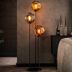 Wohnen Lampen & Leuchten*Design Stehleuchte mit drei Glas Kugelschirmen - Oline