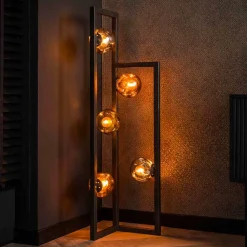 Wohnen Design Stehleuchte mit fünf Glas Kugelschirmen - Ranica
