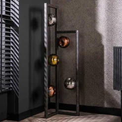 Wohnen Design Stehleuchte mit fünf Glas Kugelschirmen - Ranica