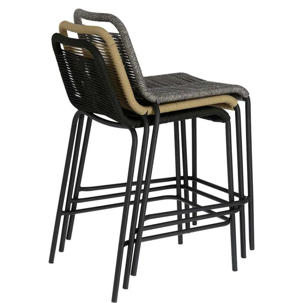 Wohnen Rattanmöbel*Design Stühle mit 62 cm Sitzhöhe - Henriette (4er Set)