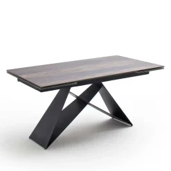 Wohnen Schwarze Möbel|Tische*Design Tisch mit Keramikplatte Holz Optik - Cateyna