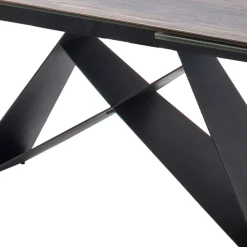 Wohnen Schwarze Möbel|Tische*Design Tisch mit Keramikplatte Holz Optik - Cateyna