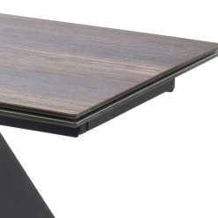 Wohnen Schwarze Möbel|Tische*Design Tisch mit Keramikplatte Holz Optik - Cateyna