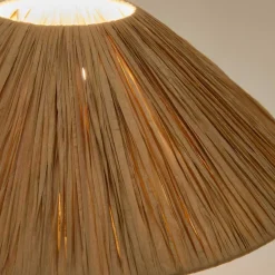 Wohnen Design Tischlampe aus Raffia Bast in Natur - Holdywas
