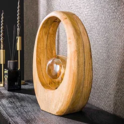 Wohnen Design Tischleuchte aus Mangobaum - Vakanza