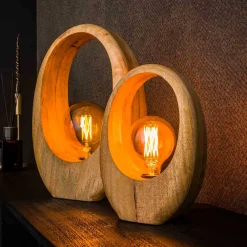 Wohnen Design Tischleuchte aus Mangobaum - Vakanza