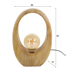 Wohnen Design Tischleuchte aus Mangobaum - Vakanza