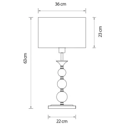Wohnen Design Tischleuchte Culvanella aus Glas und Metall