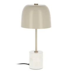 Wohnen Design Tischleuchte in Beige Metall - Cemzaja