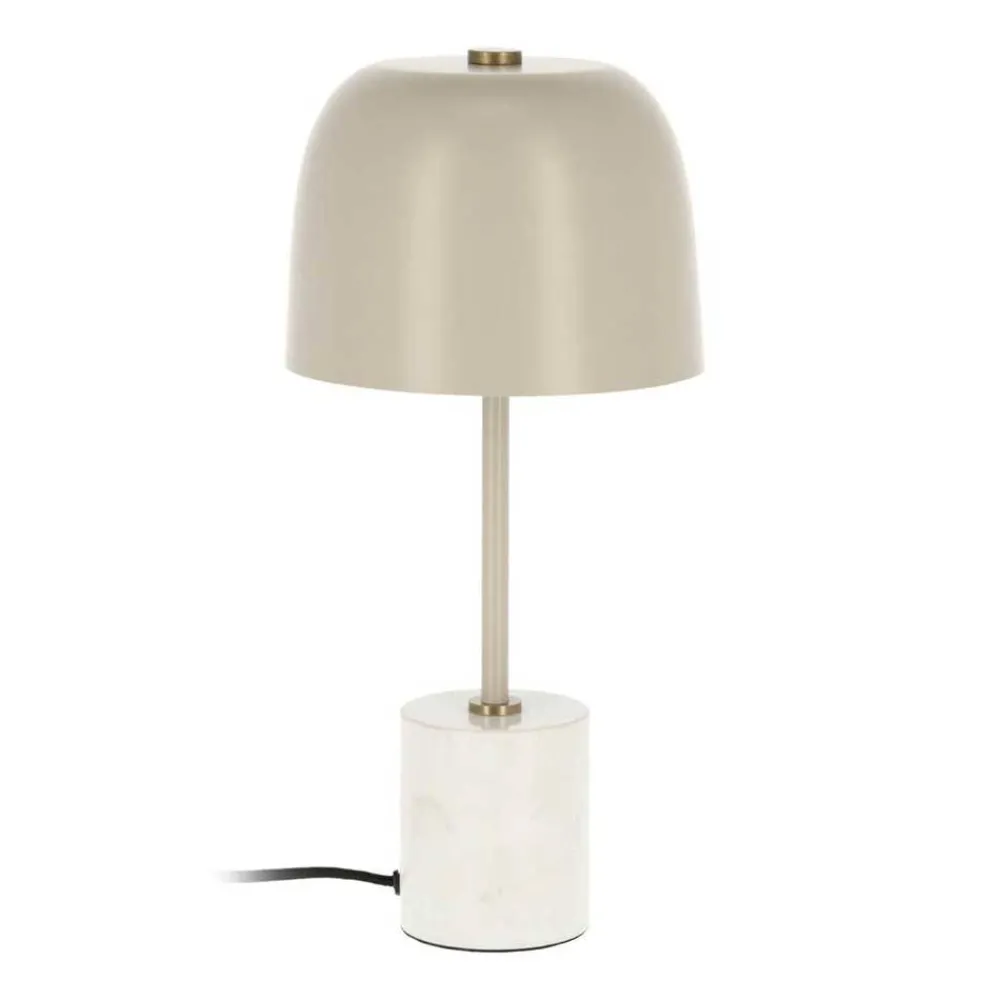 Wohnen Design Tischleuchte in Beige Metall - Cemzaja